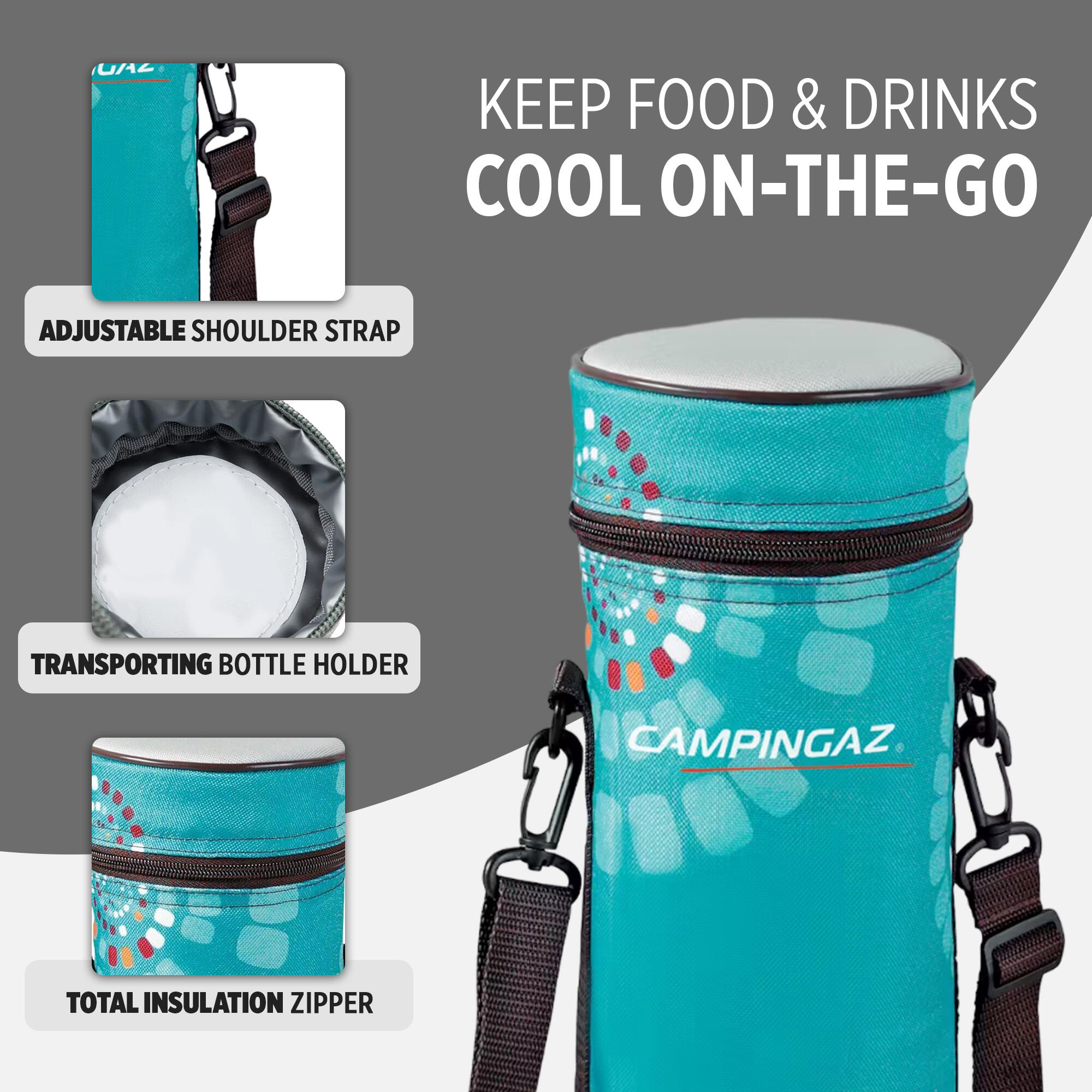 Ethnic Minimaxi 1.5L Bottle Soft Foldable Cooler collapsible Bottle Bag, insulated 4 hours Cooling Performance