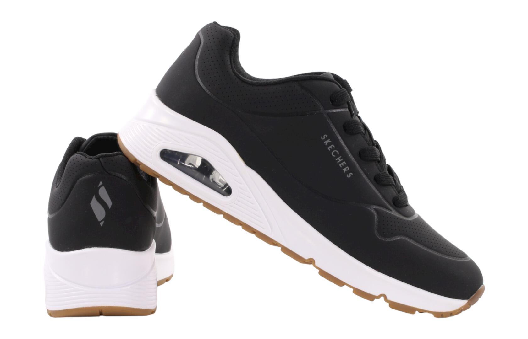 Buty na co dzień damskie SKECHERS UNO STAND ON AIR eko skóra 3/4