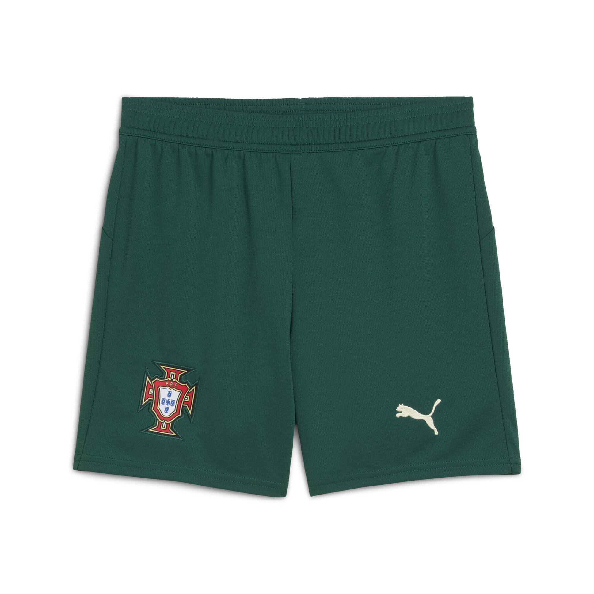 Młodzieżowe szorty Portugalia 2025 PUMA Blessing Green Sugared Almond Beige 5/7