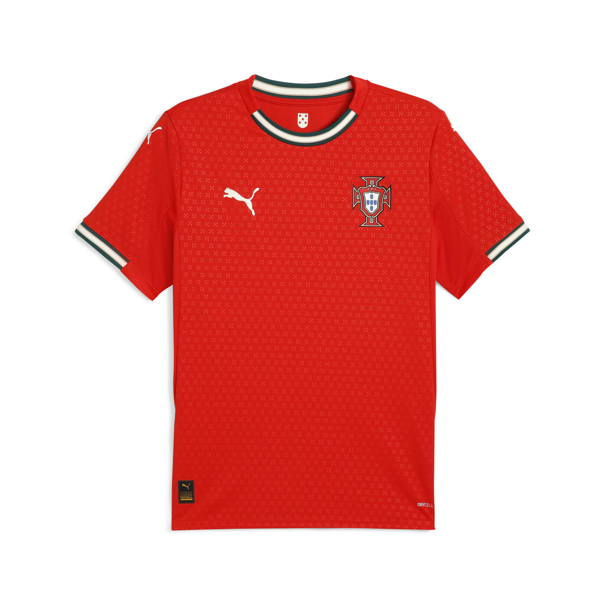 PUMA Portugal 2025 thuisshirt voor heren PUMA Sport Red Sugared Almond Beige