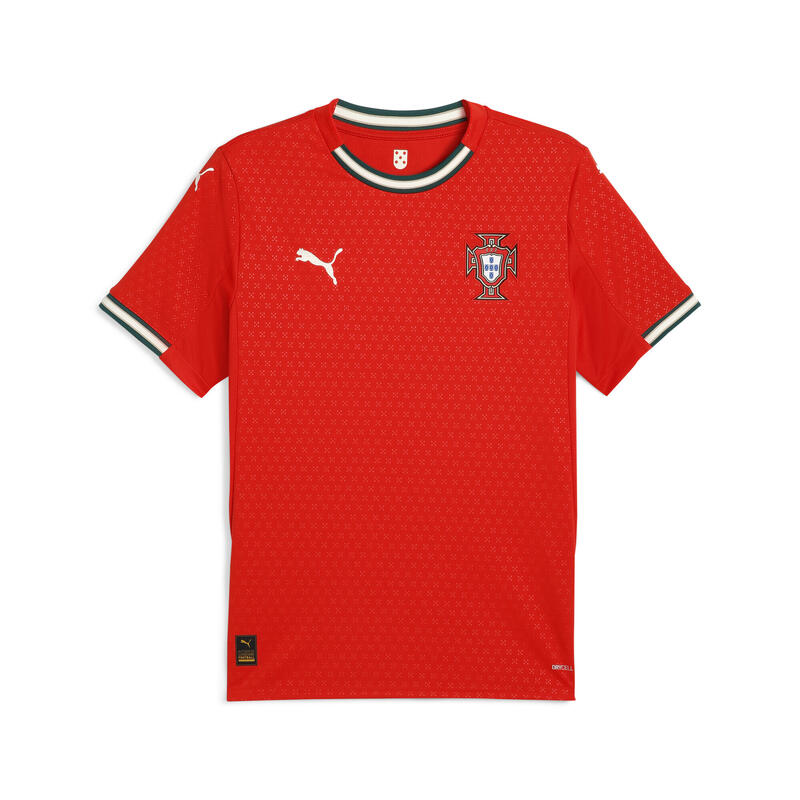 Portugal 2025 Home Jersey Men PUMA Sport Red Sugared Almond Beige