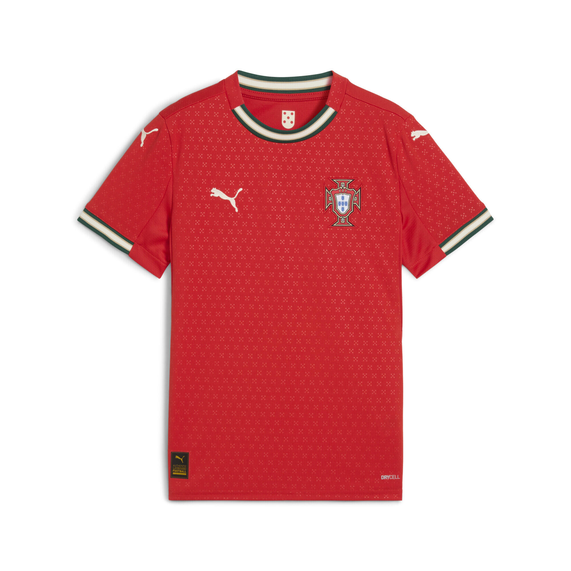 Puma - Maillot Home Portugal 2025 Enfant Et Adolescent Puma - T-shirt Manches Courtes - Beige|rouge - 10 À 12 Ans - Decathlon