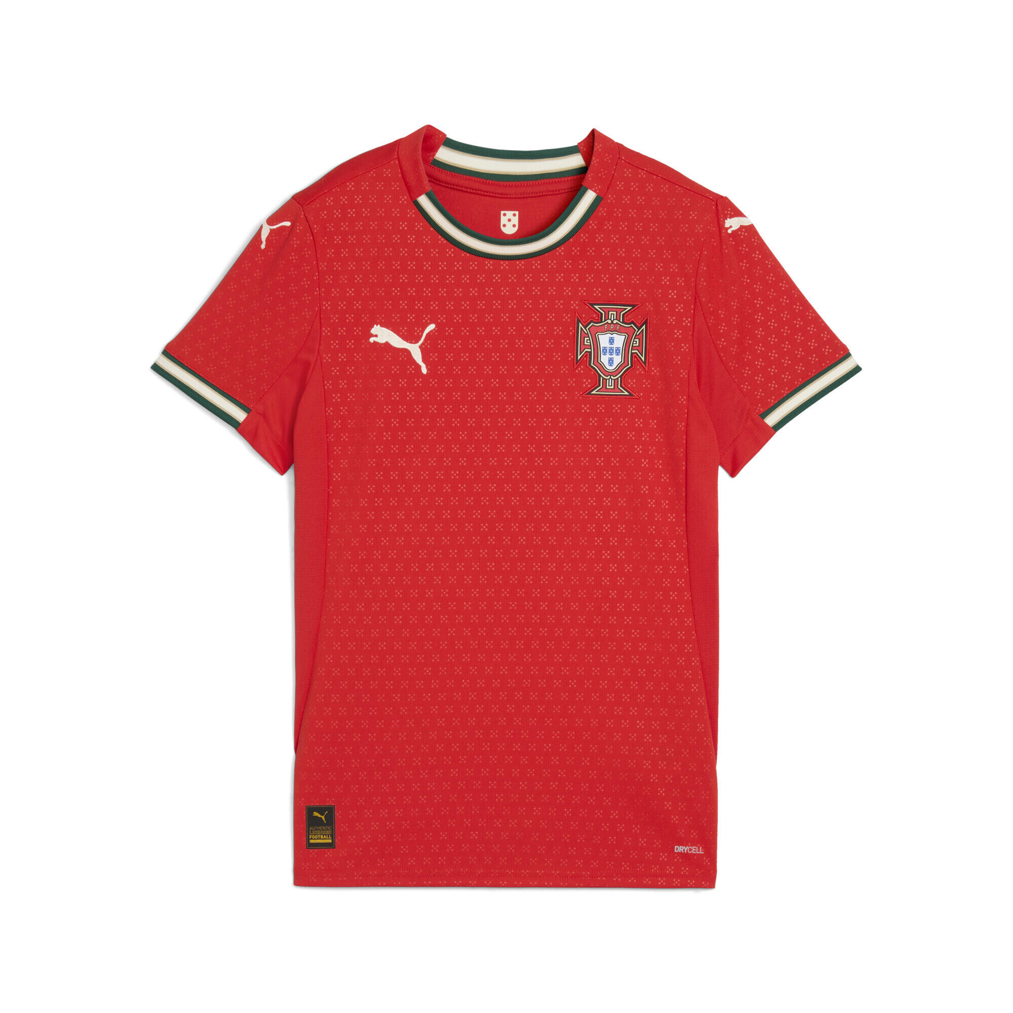 Damska koszulka domowa Portugalia 2025 PUMA Sport Red Sugared Almond Beige