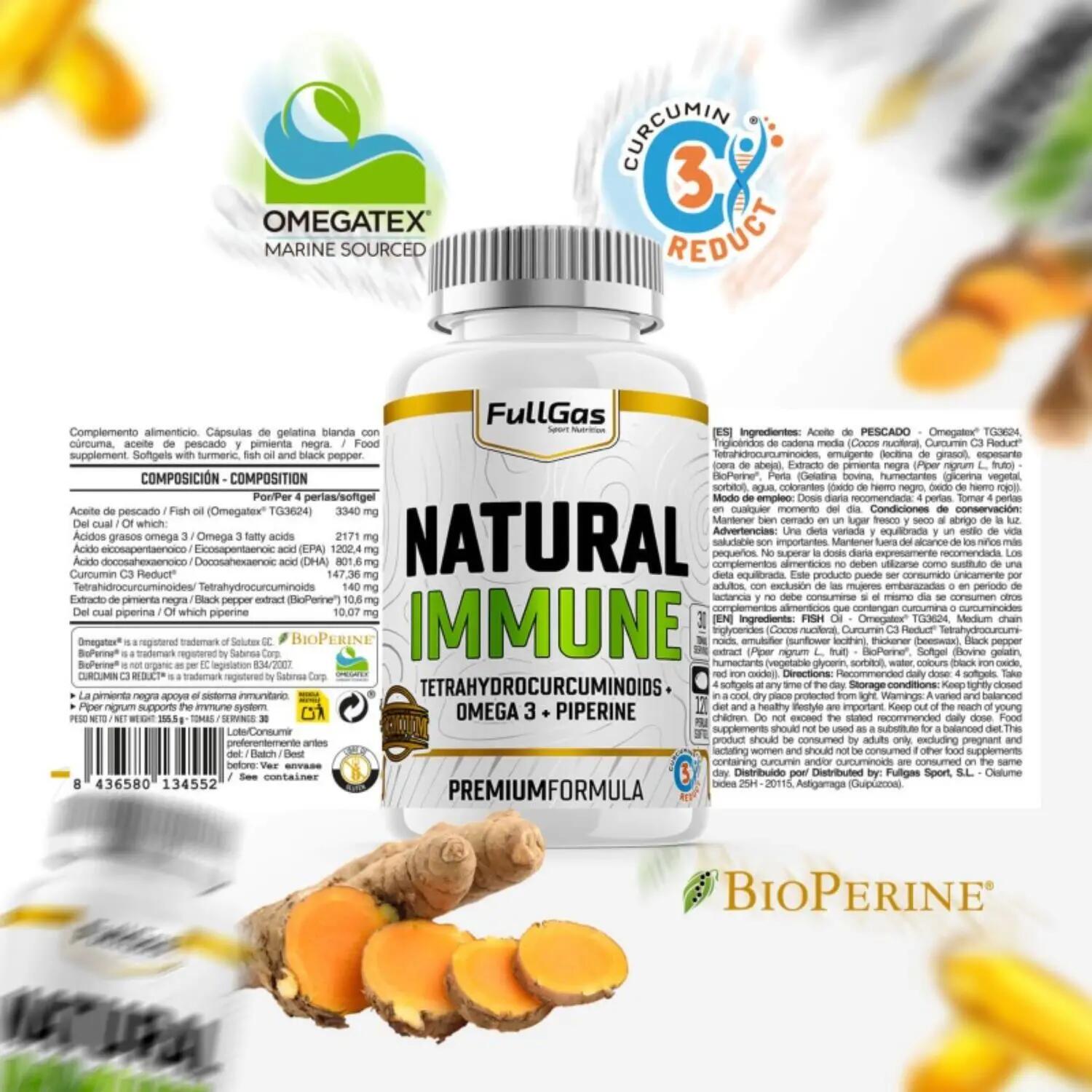 Immune Naturel + Omegatex® + Curcumin C3 Reduct® 2/7