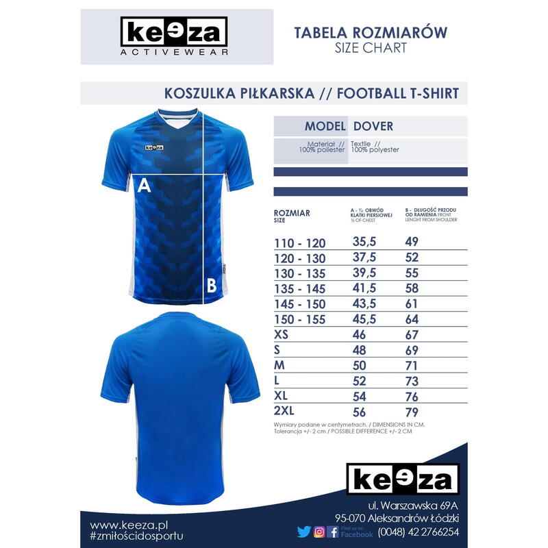 Koszulka piłkarska Keeza Dover Junior