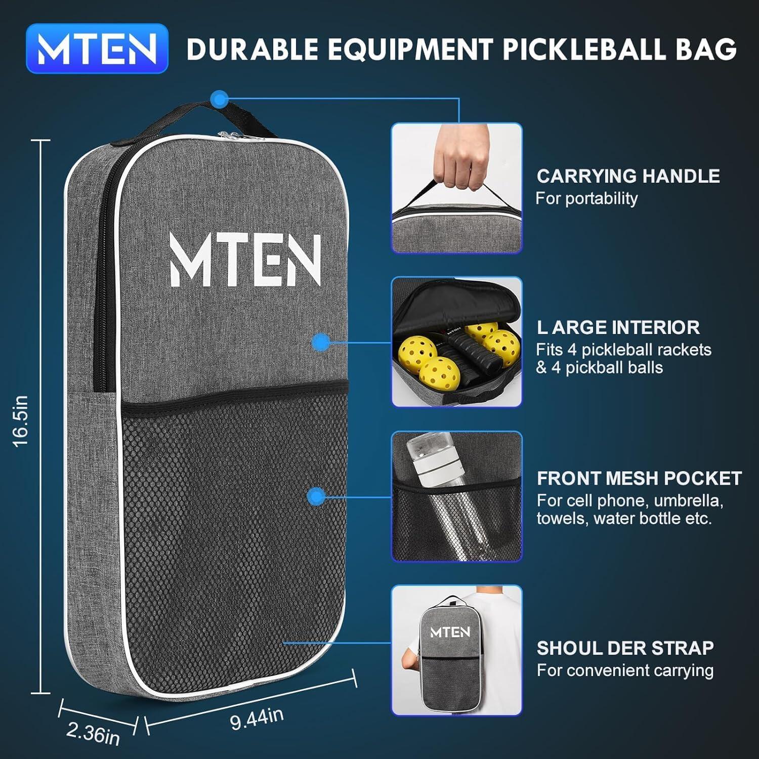 MTEN Pickleball Paddles Set [USAPA Approved] - Blue
