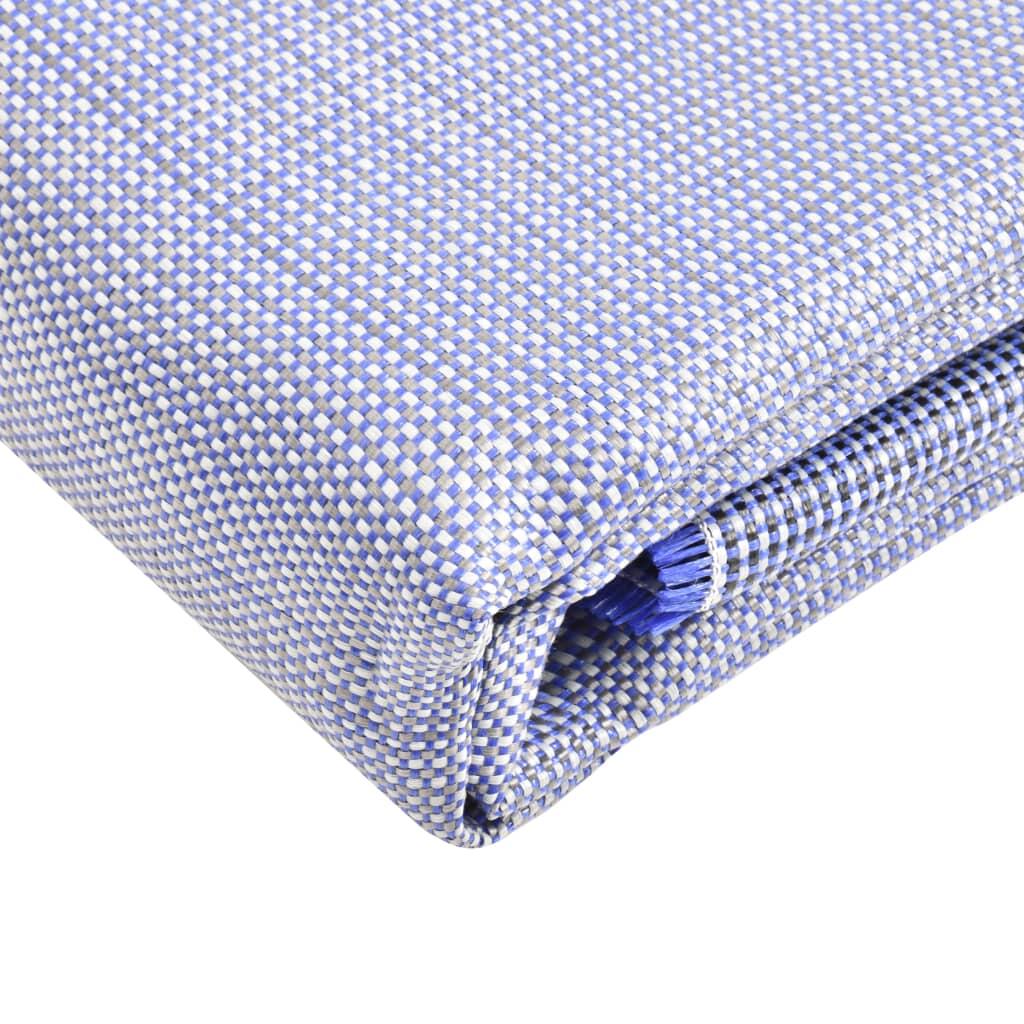 Bequemes Vidaxl Zelt Teppich 600x250 cm Blau für Camping 3/4