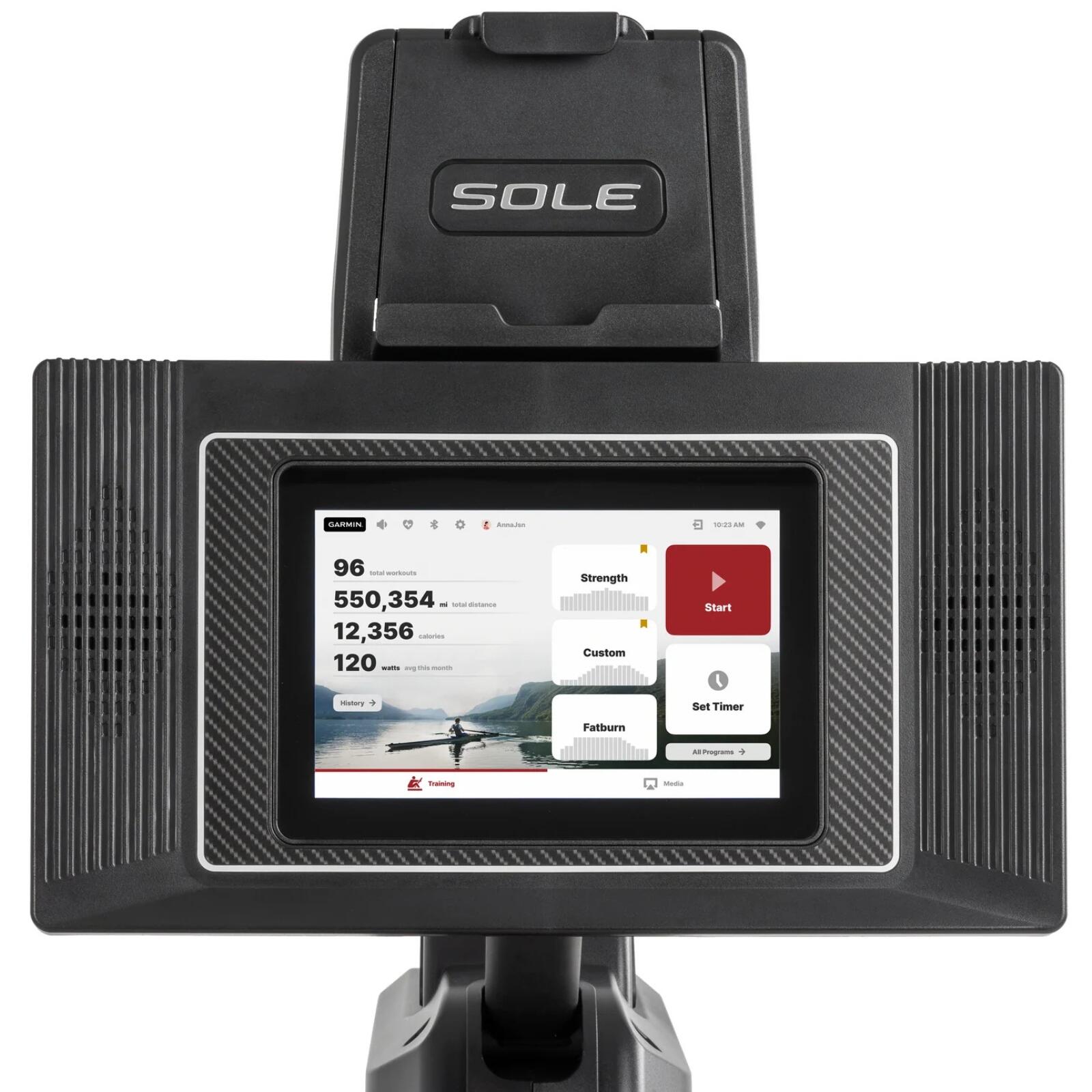Sole Fitness SR550 roeitrainer met entertainment console 4/7