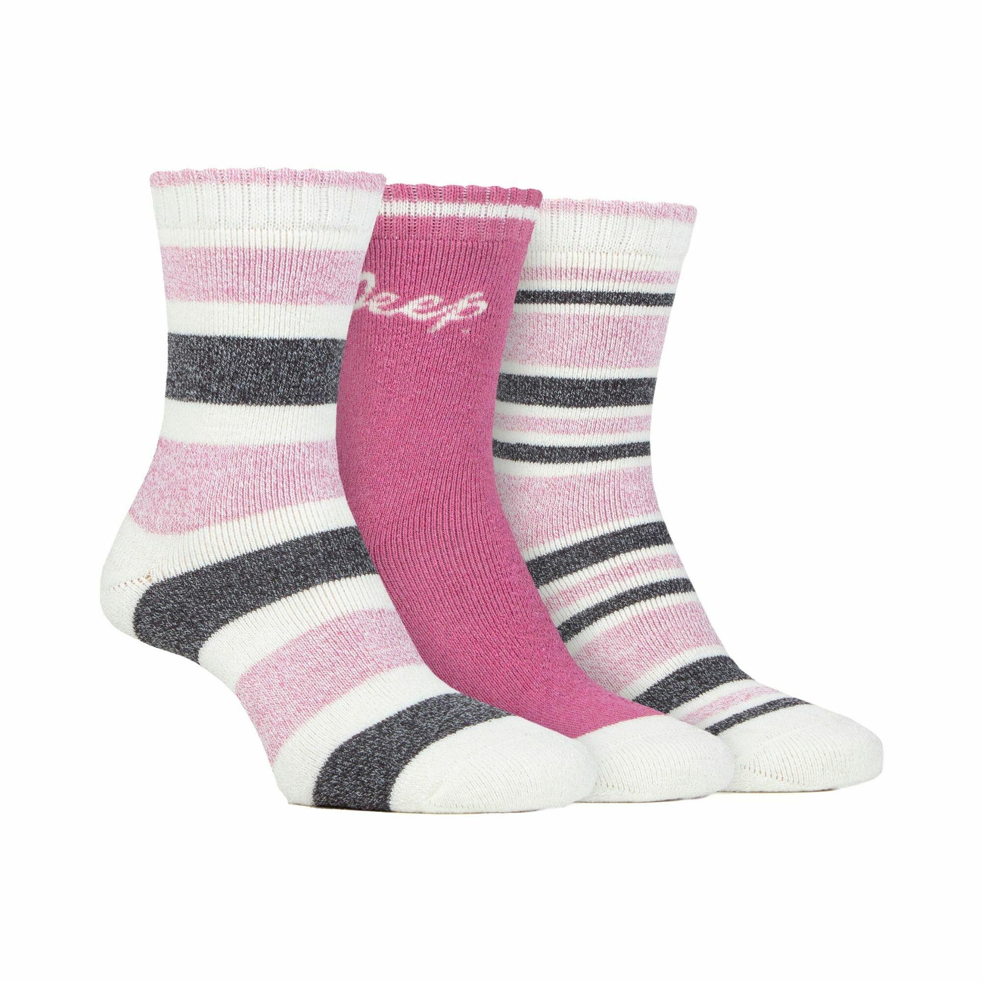 JEEP 3 Pack Ladies Performance Boot Socks | Women's Ribbed Cushioned Comfort Socks