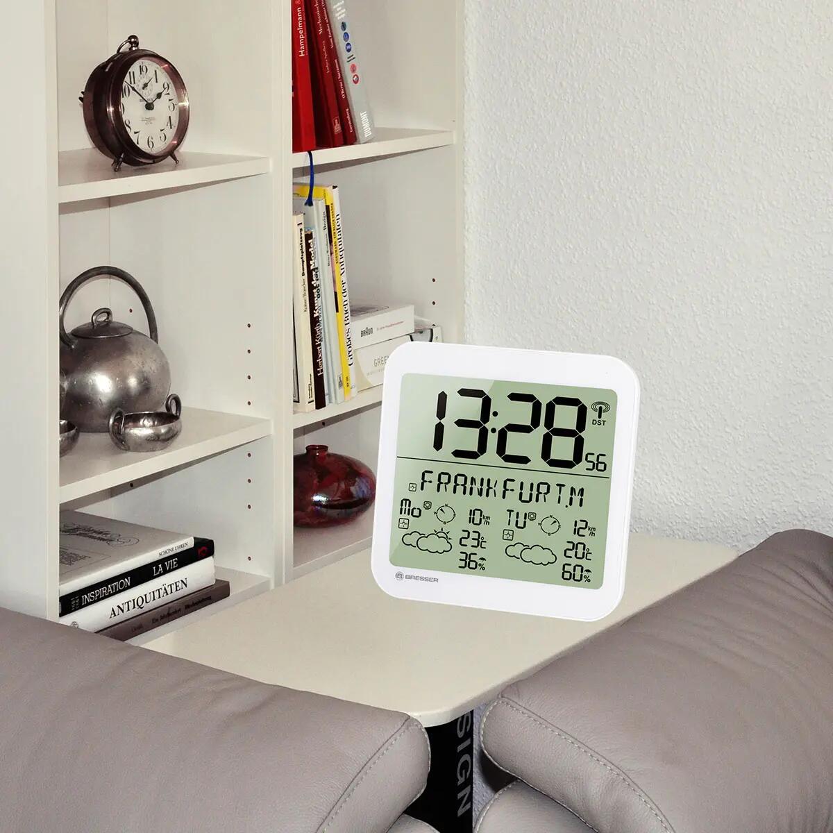 Relógio com Informação Meteorológica LCD MyTime Meteotime BRESSER 3/4