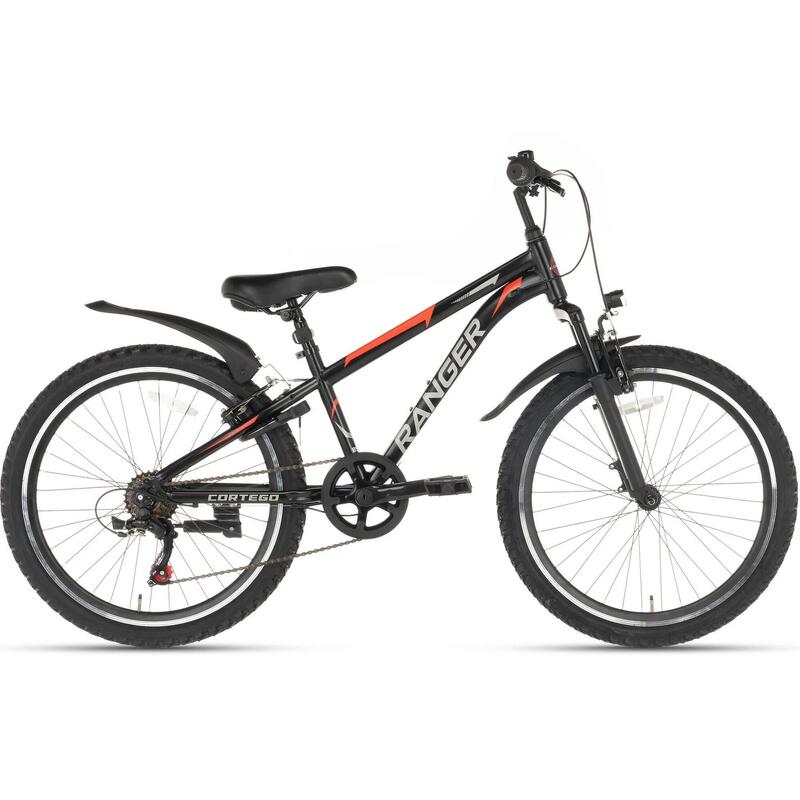 Vélo pour garçons Cortego Ranger 24 pouces noir - avec garde-boue