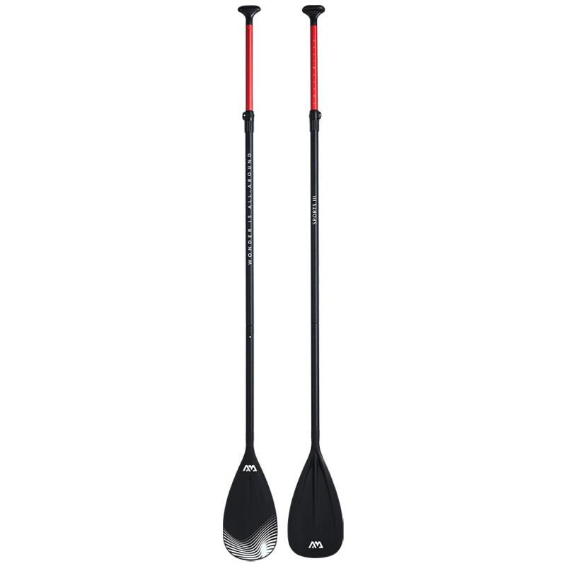 Aqua Marina - Pagaie Sup Paddle Aqua Marina Sport 3 Parties - Pagaie - Blanc|noir|rouge - 220 Cm - Decathlon