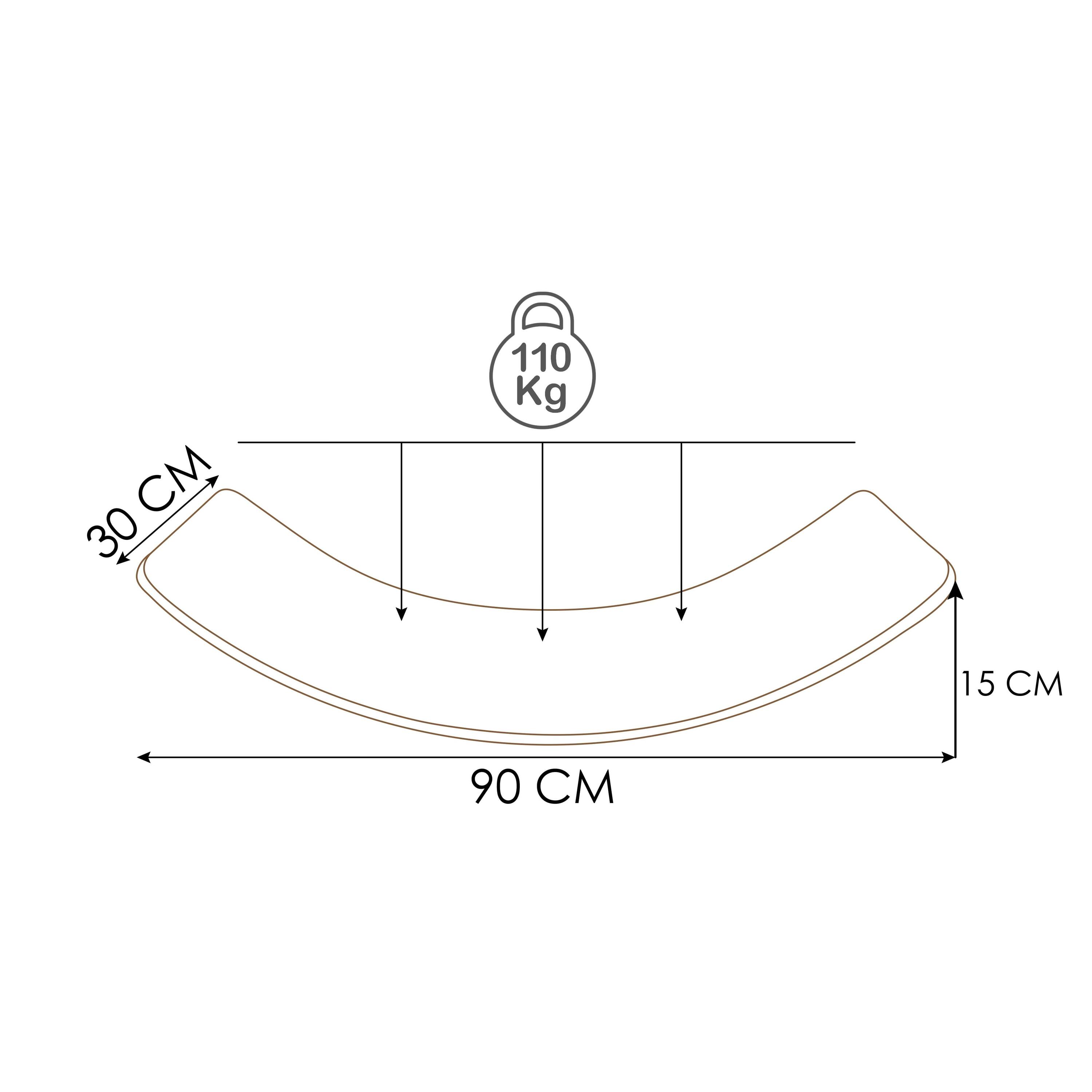 Balance Board Lama XL – Holz-Wippbrett für Kinder 3/7