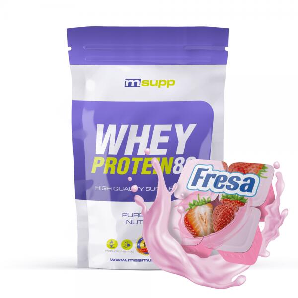 MMSUPPLEMENTS Whey Protein80 - 1 kg Aardbei MM Supplements