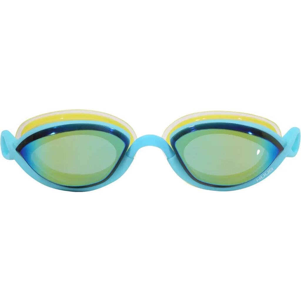 2024 Pinnacle Air Seal Swim Goggles - Aqua / Fluo Yellow