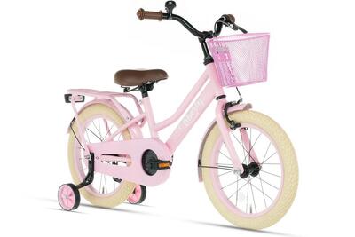 Cortego liberty meisjesfiets roze 16 inch + mand - kinderfiets