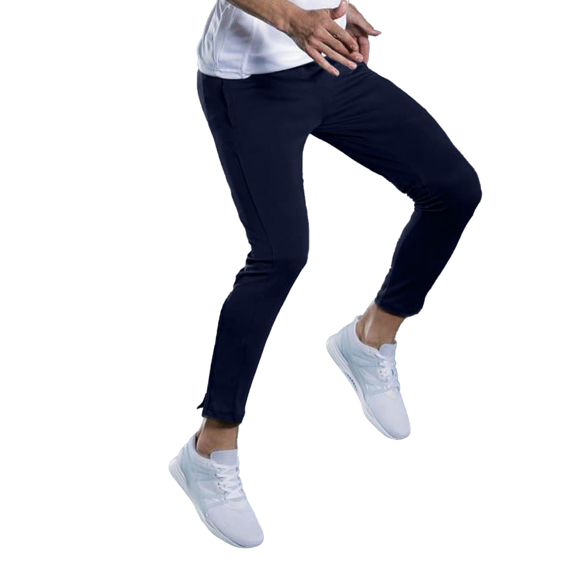 Adults Unisex Slim Fit Performance Track Pants (Navy Blue) 3/3