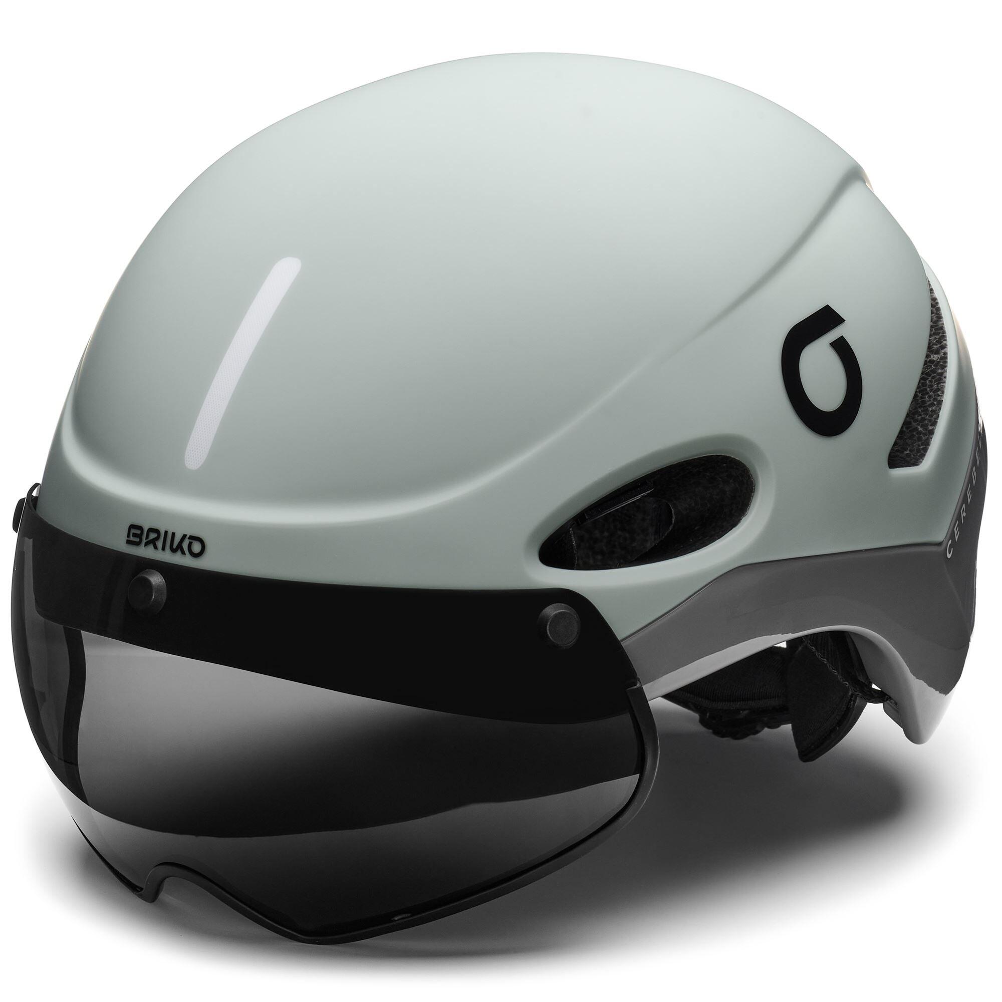 BRIKO briko casco grigio da uomo e donna in materiale sintetico da ciclismo urban e