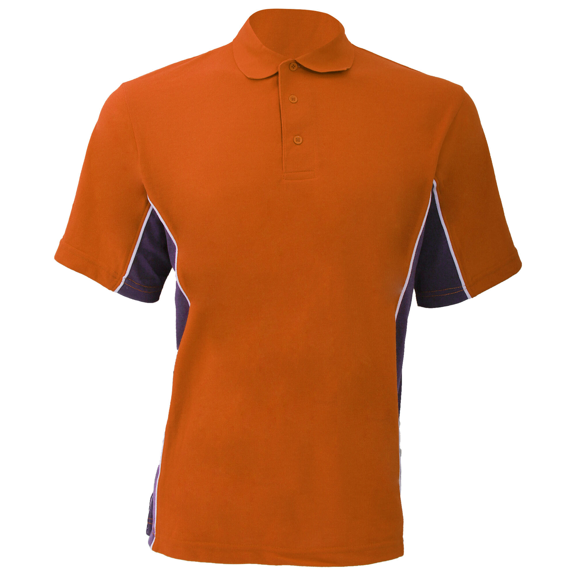 GAMEGEAR ® Mens Track Pique Short Sleeve Polo Shirt Top (Orange/Graphite/White)