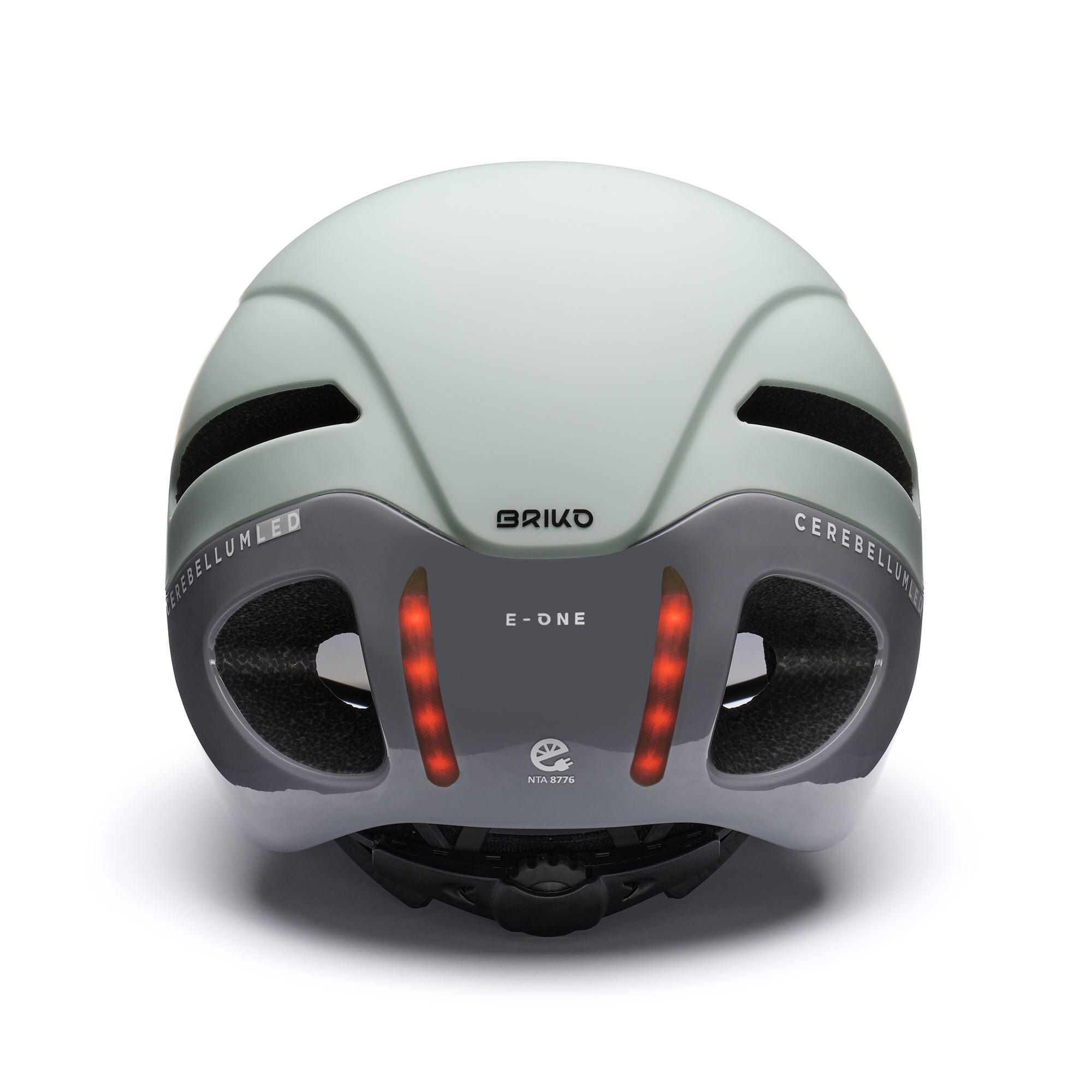 briko casco grigio da uomo e donna in materiale sintetico da ciclismo e bici 6/7