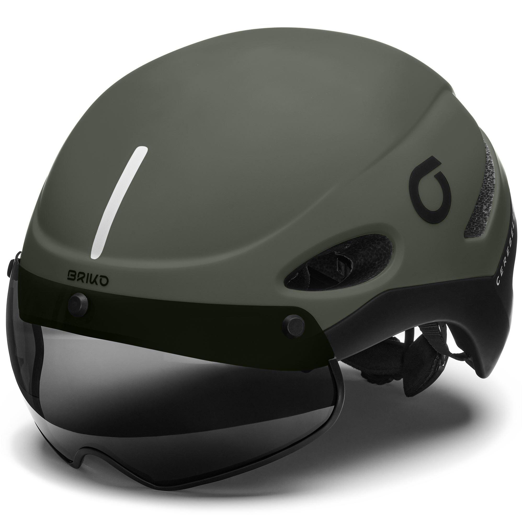 BRIKO briko casco grigio da uomo e donna in materiale sintetico da ciclismo urban e