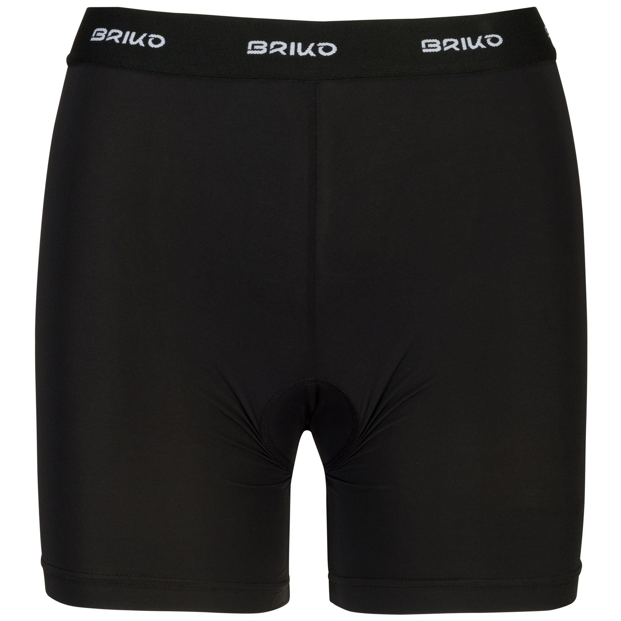 BRIKO briko culotte pantaloncino nero da donna in materiale sintetico da ciclismo e