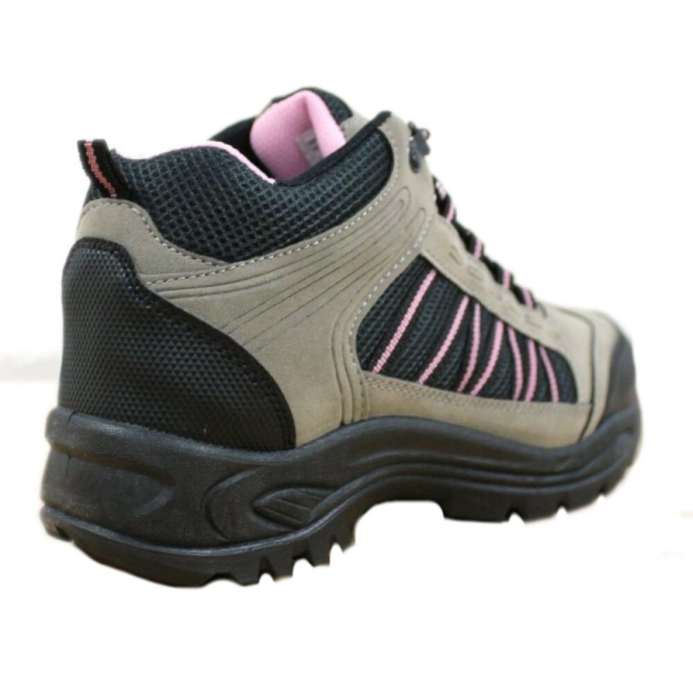 Womens/Ladies Grassmere LaceUp Ankle Trek & Trail Boots (Grey/Pink) 4/4
