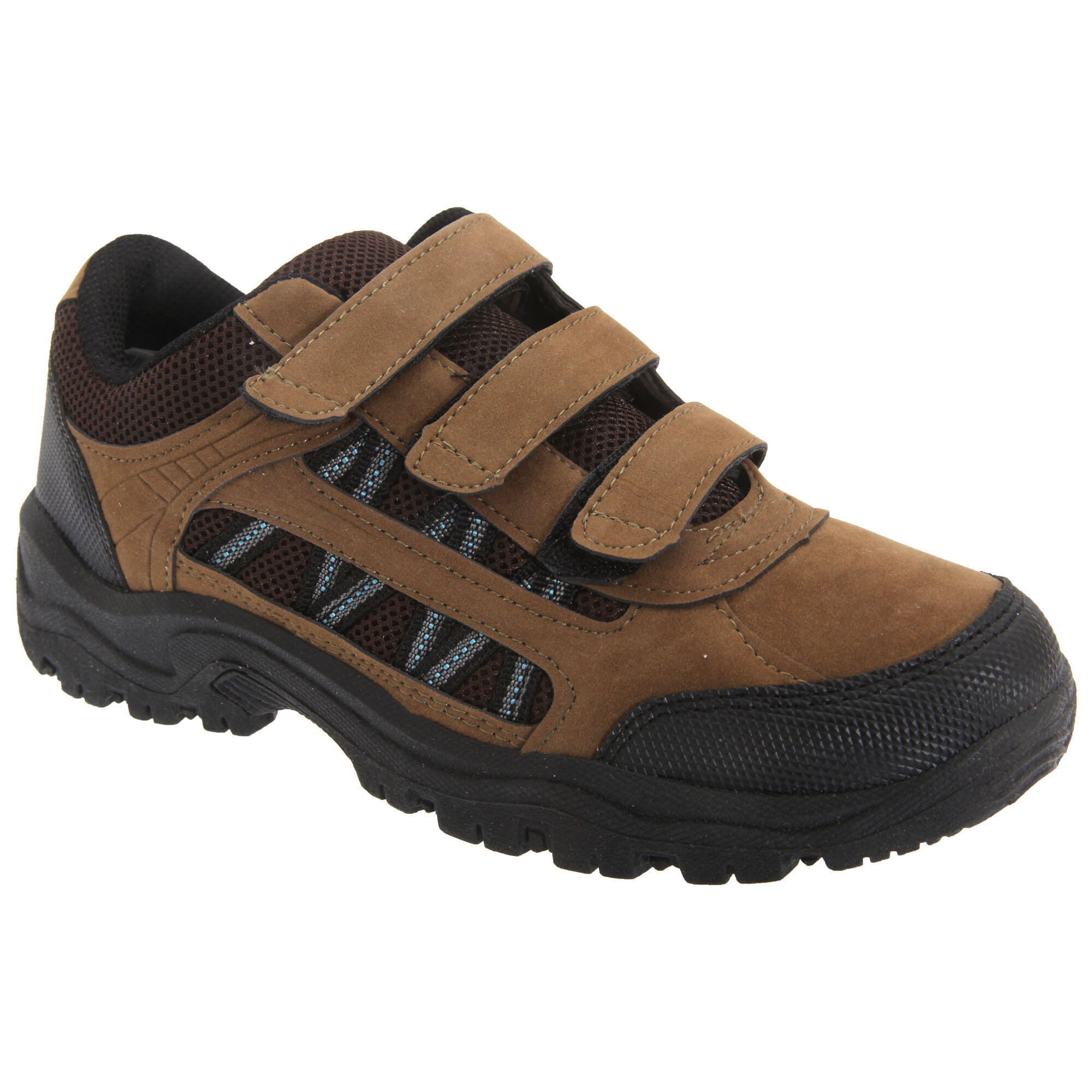 Boys Ascend Triple Touch Fastening Trek Hiking Trail Shoes (Khaki/Brown) 2/2