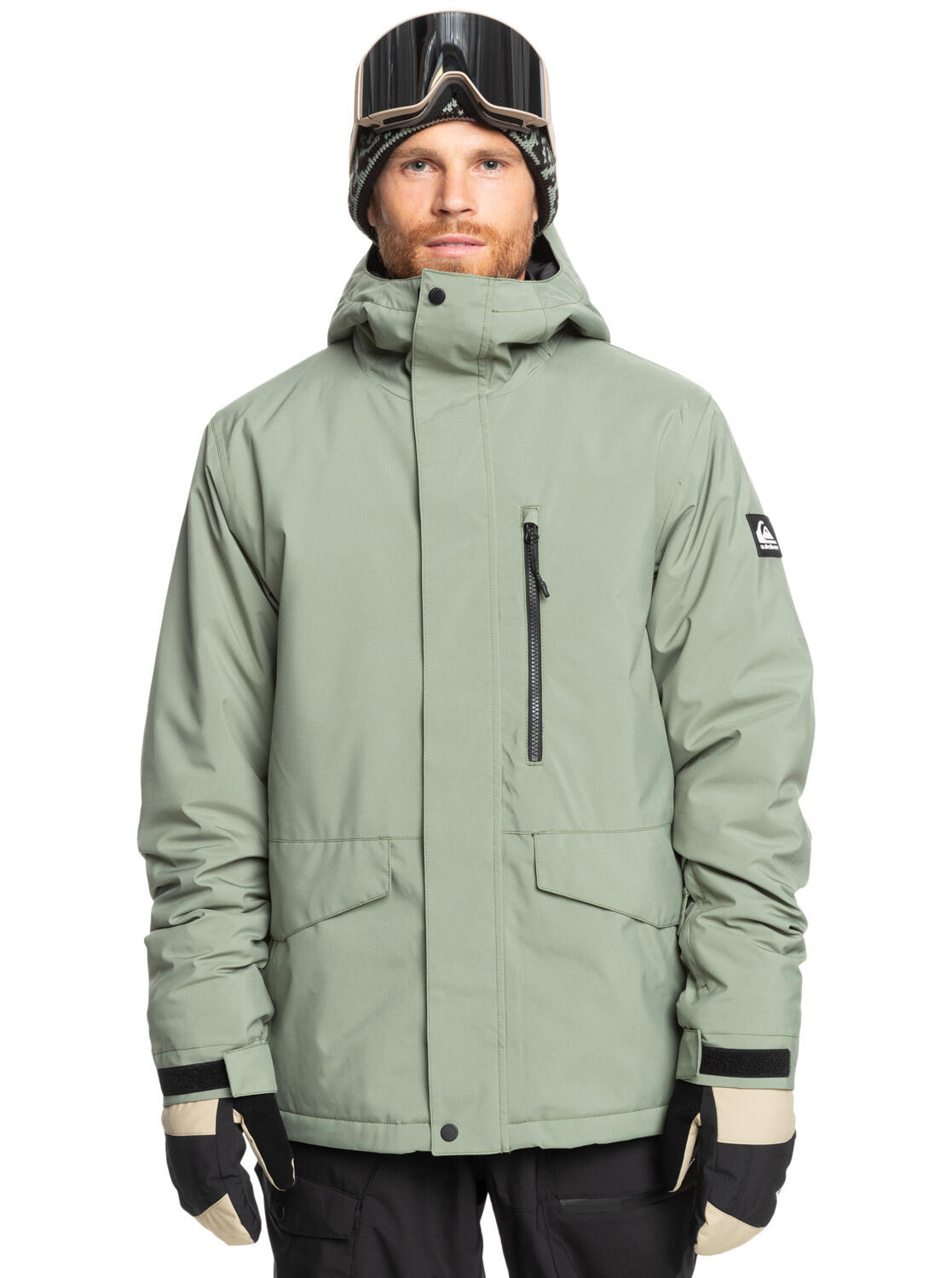 QUIKSILVER Schneejacke MISSION SOLID Grün Herren