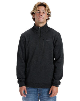 Sweater met korte rits keller schwarz heren