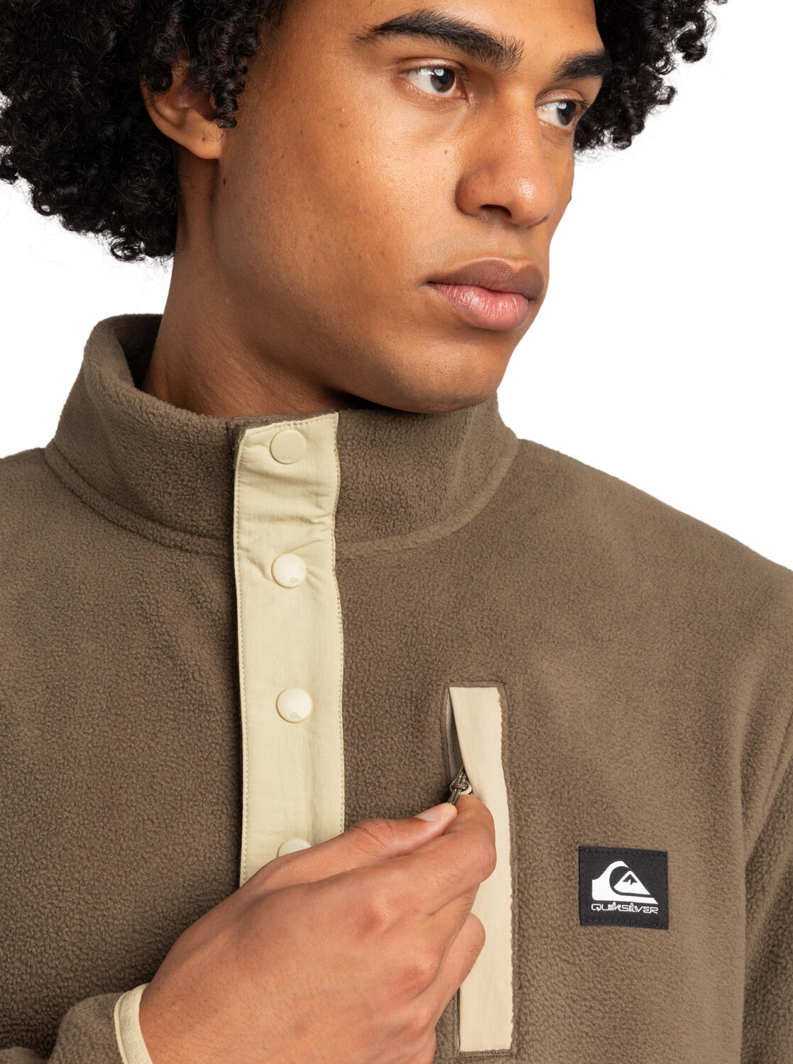 Polar de cuello alto NO DESTINATION Marrón Hombre 3/4