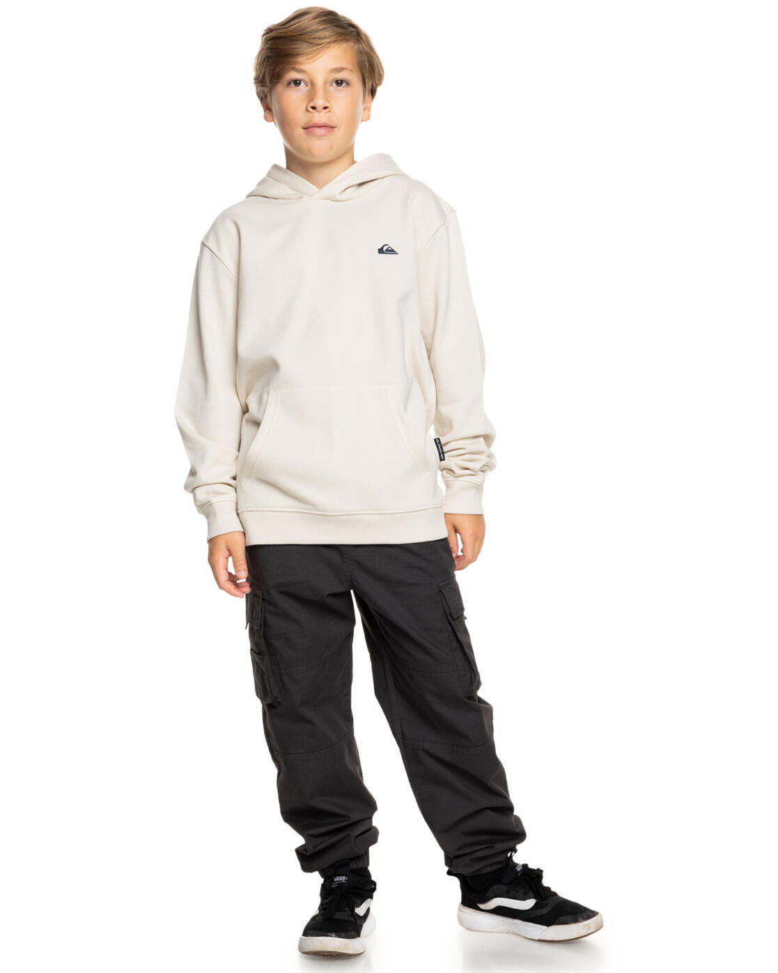 Sweat à capuche BASIC Blanc Garçon 4/4