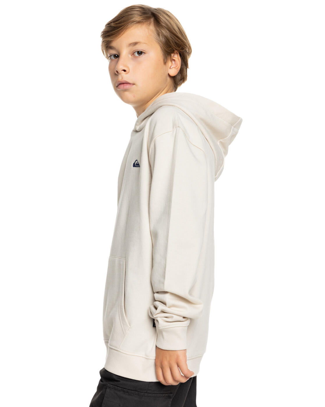 Sweat à capuche BASIC Blanc Garçon 3/4
