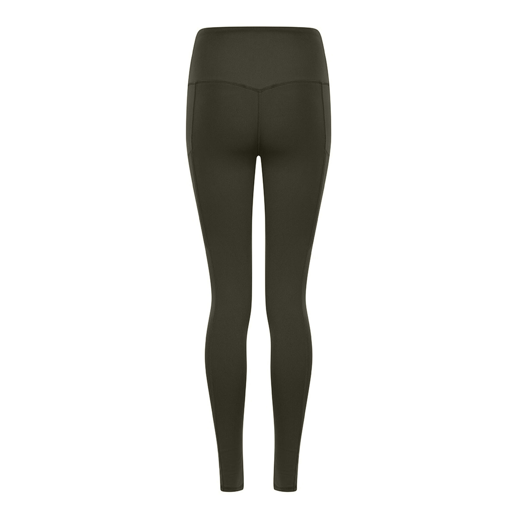 Womens/Ladies Core Pocket Leggings (Olive Green) 2/3
