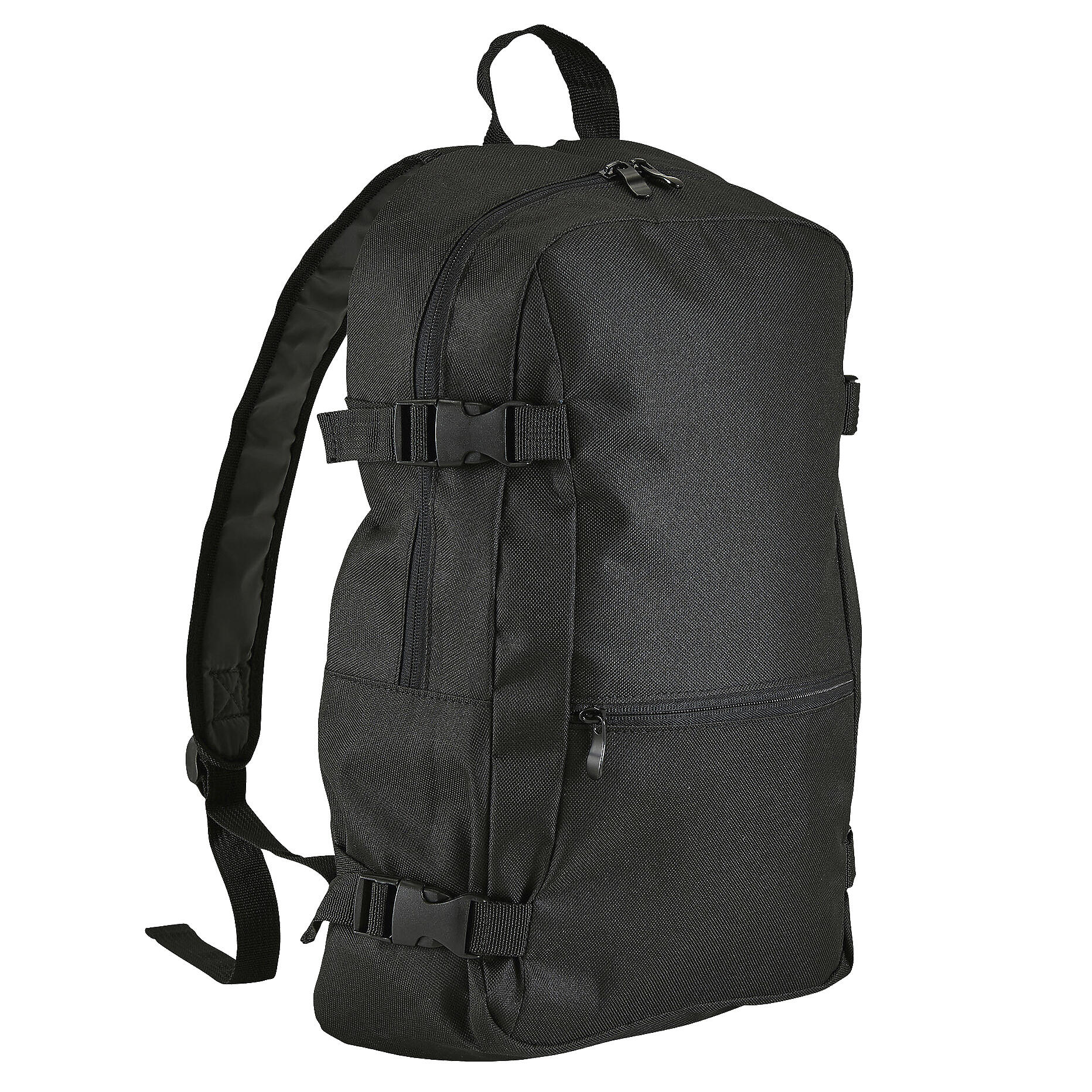 Unisex Wall Street Padded Backpack (Black) 4/5