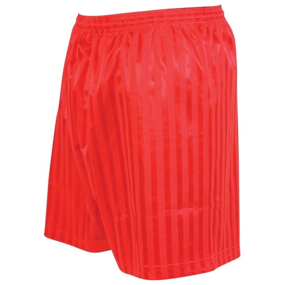 PRECISION Childrens/Kids Continental Striped Football Shorts (Red)