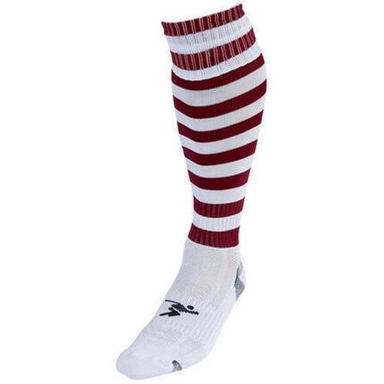 Chaussettes De Football PRO Enfant (Blanc / Bordeaux)