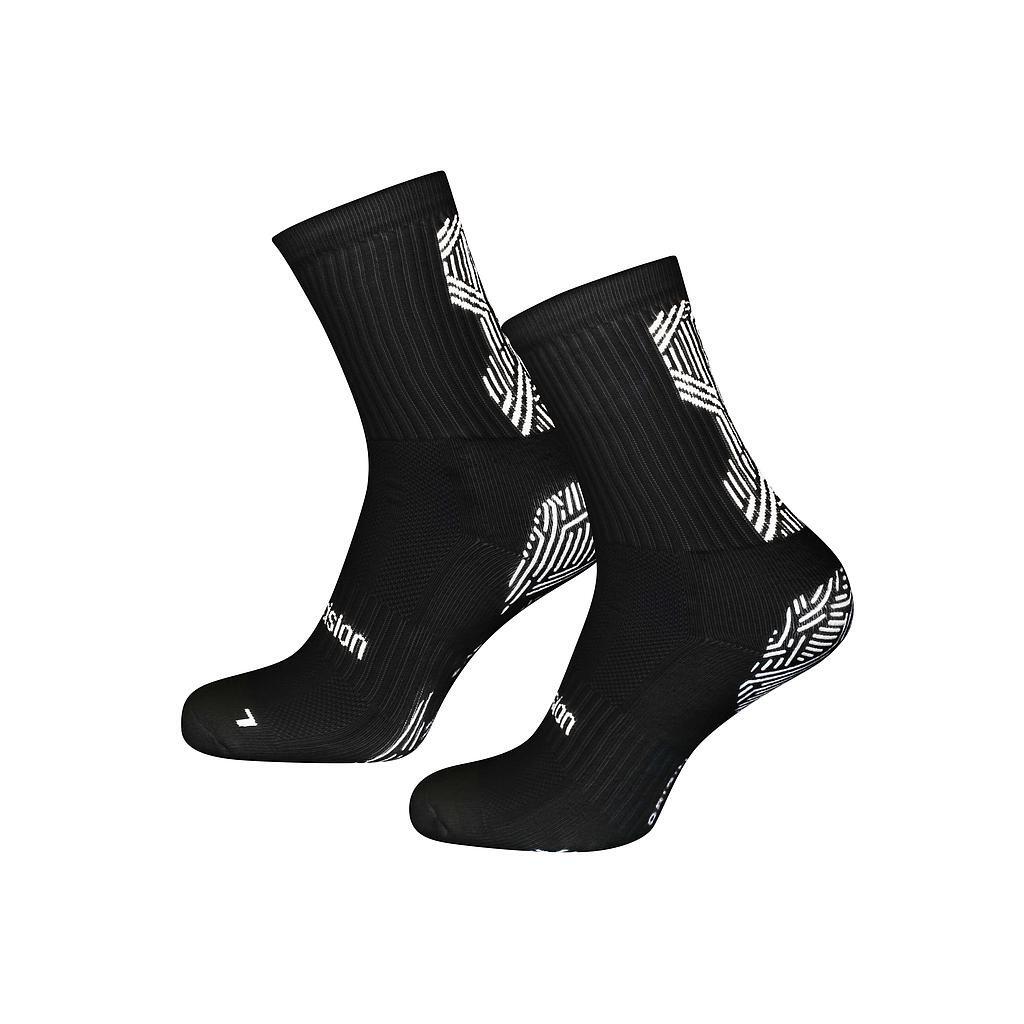 PRECISION Unisex Adult Origin.0 Gripped AntiSlip Sports Socks (Black/White)