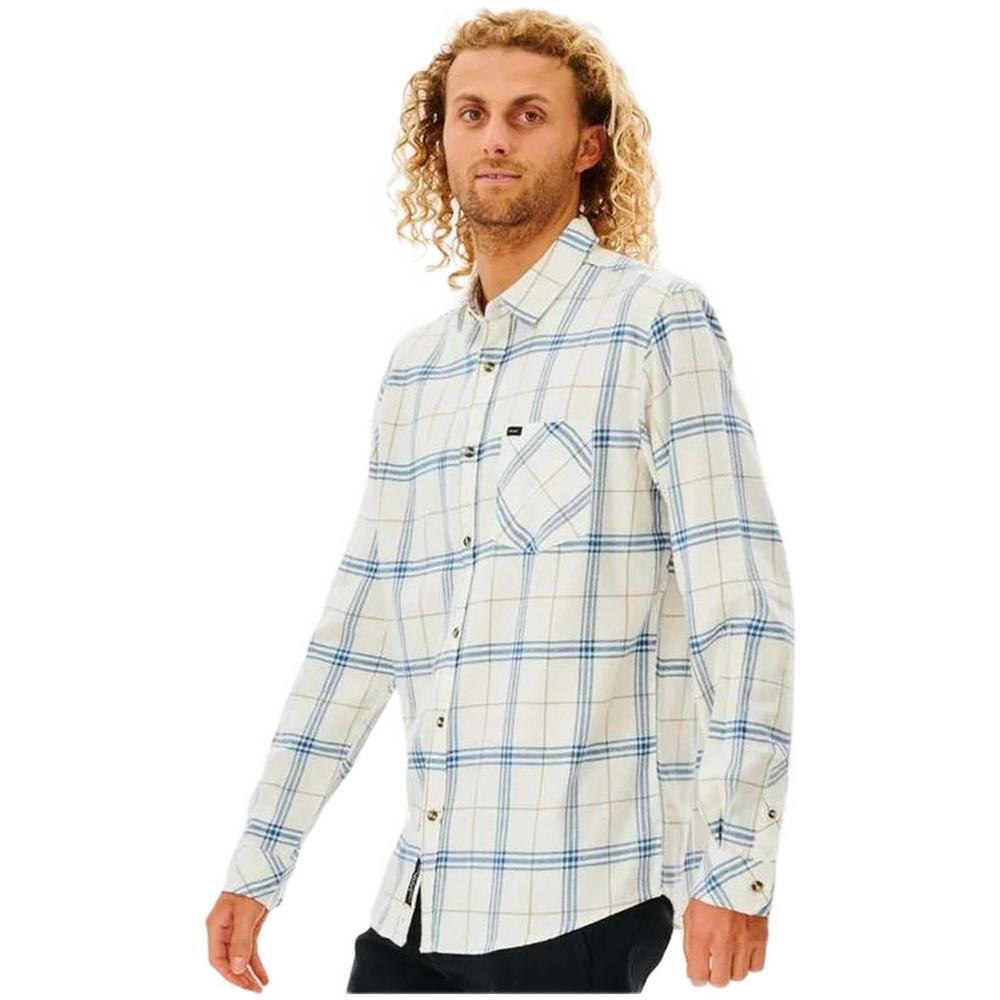 Camisa de Manga Comprida Homem Rip Curl Checked in Flannel Branco 2/5