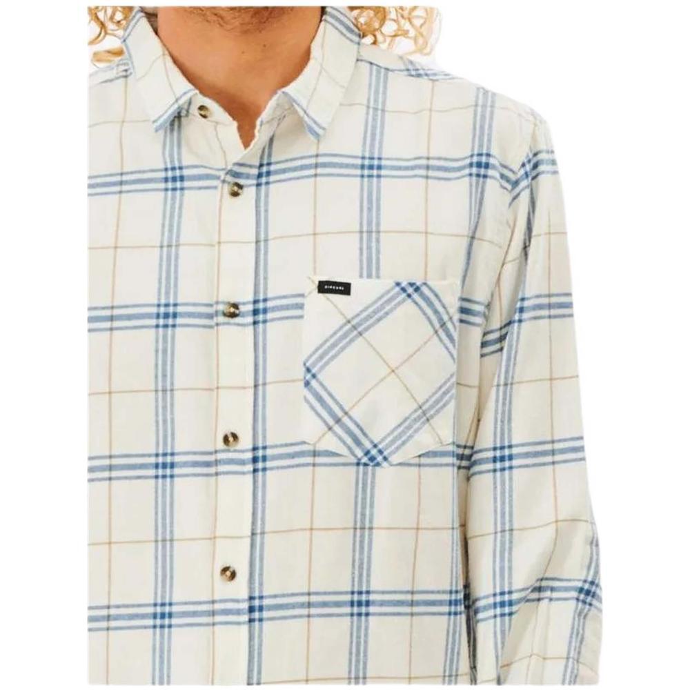 Camisa de Manga Comprida Homem Rip Curl Checked in Flannel Branco 5/5