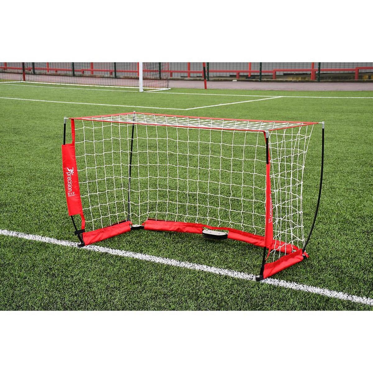 PRECISION Pro Flexi Football Goal (Red/White/Black)