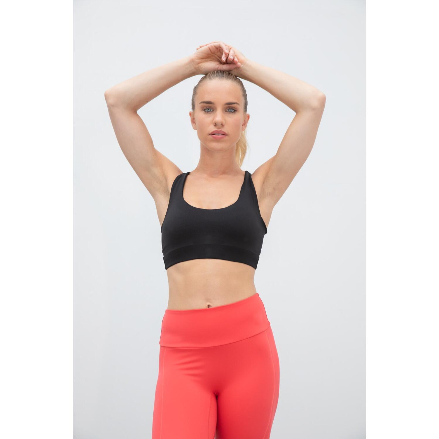 Womens/Ladies Core Medium Impact Bra (Black) 3/3