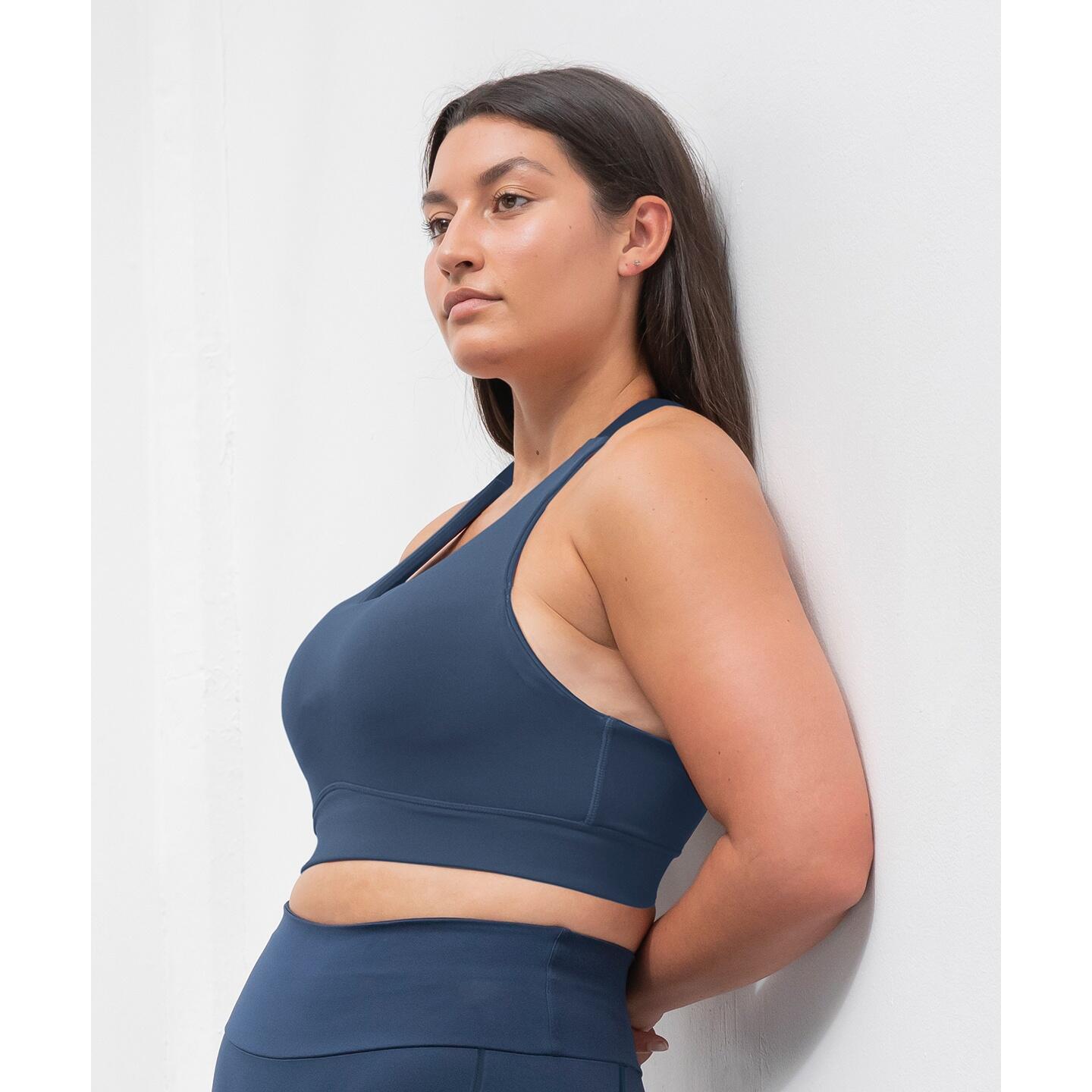 Womens/Ladies Core Medium Impact Bra (Navy) 3/3
