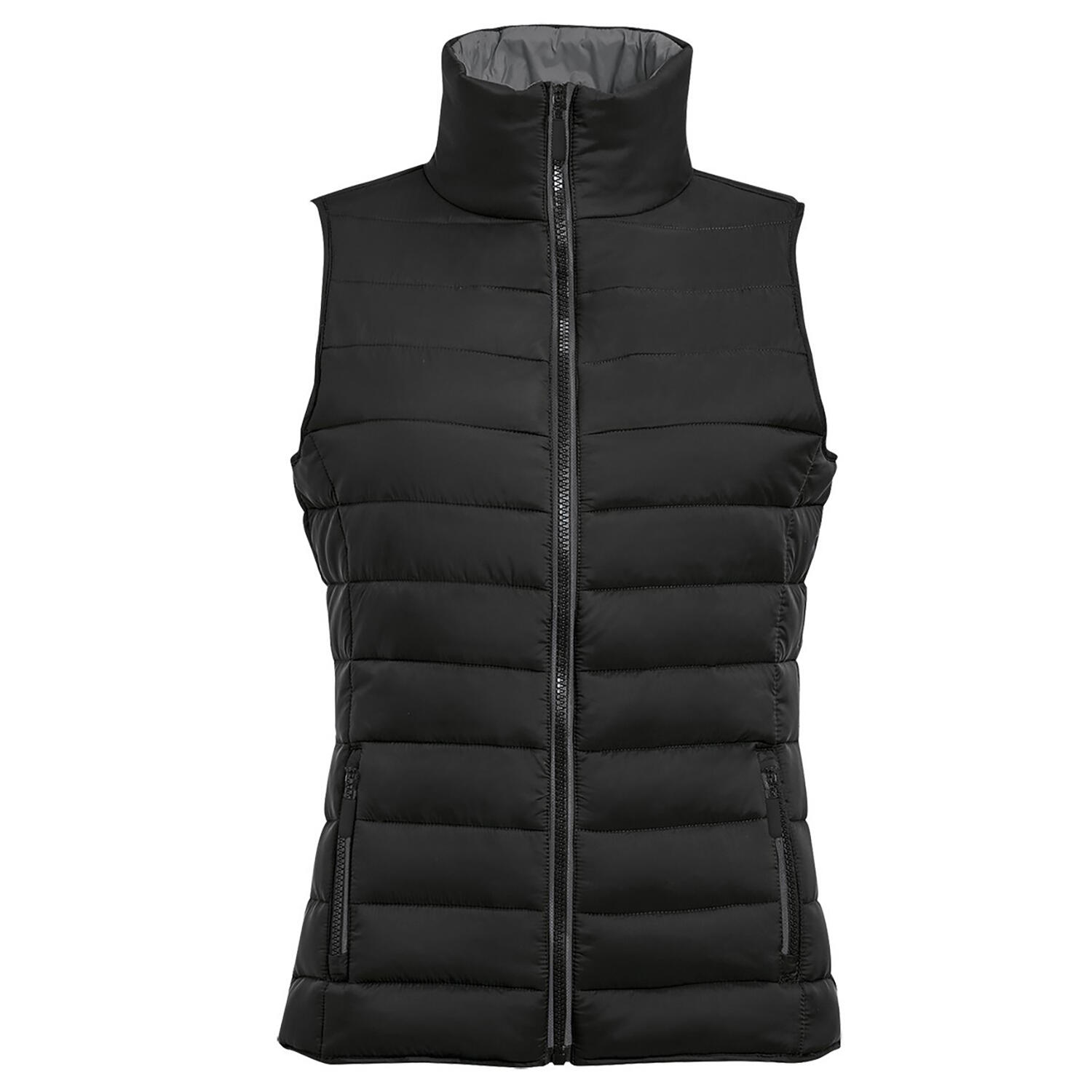 SOL'S Womens/Ladies Wave Padded Water Repellent Bodywarmer/Gilet (Black)