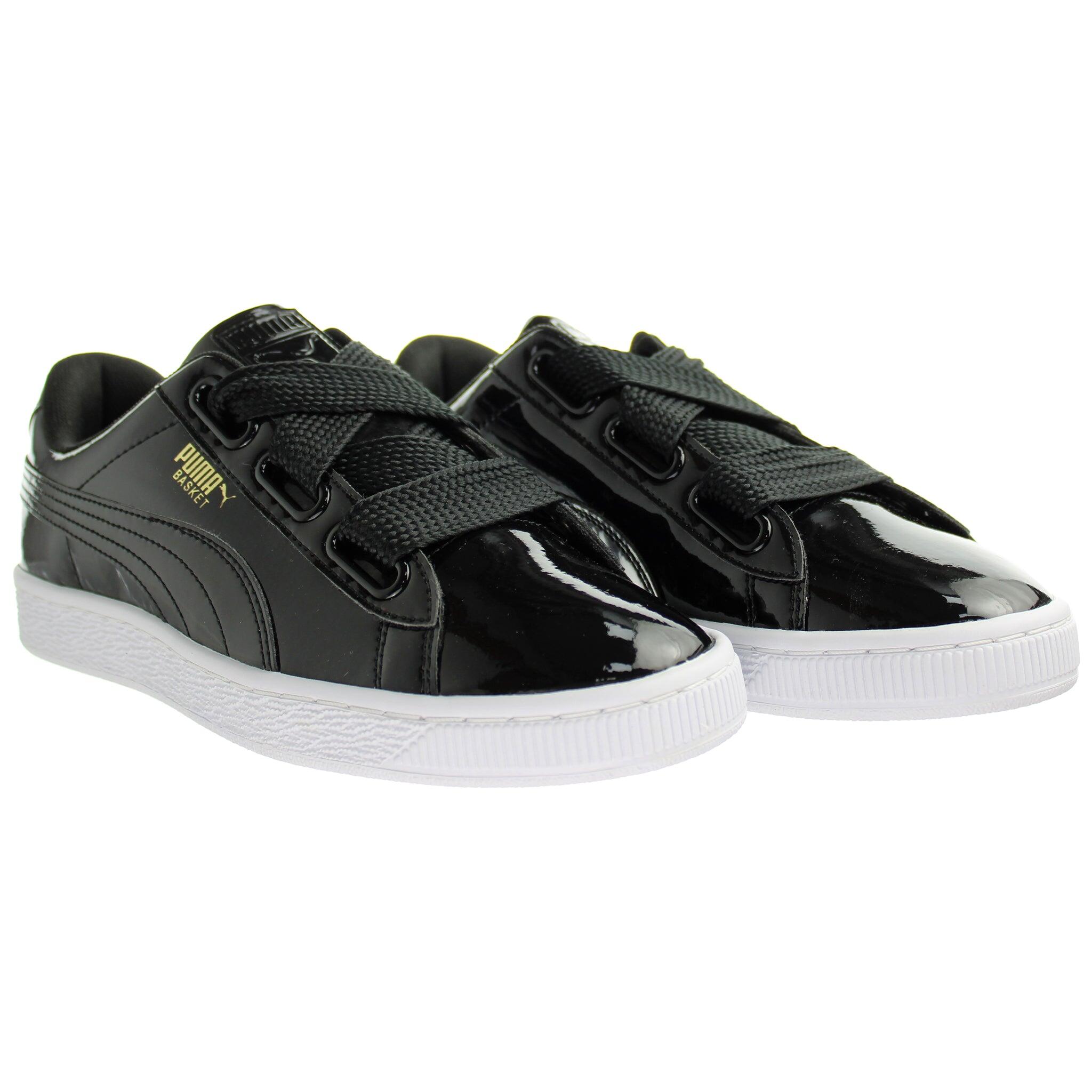 PUMA Puma Basket Heart Womens Black Trainers