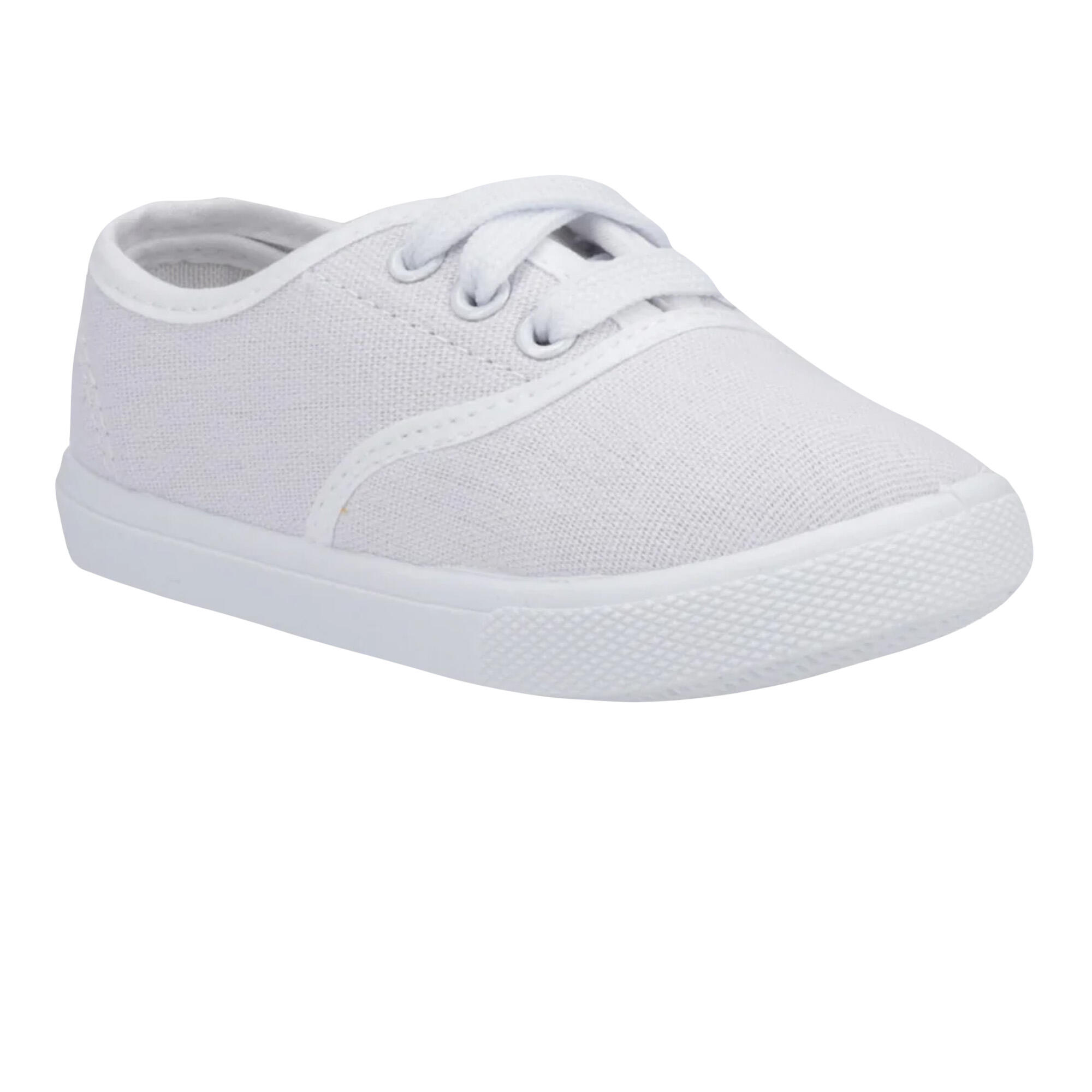 MIRAK 204/ASG14 Unisex Childrens LaceUp Plimsolls / Boys/Girls Gym Trainers (White)