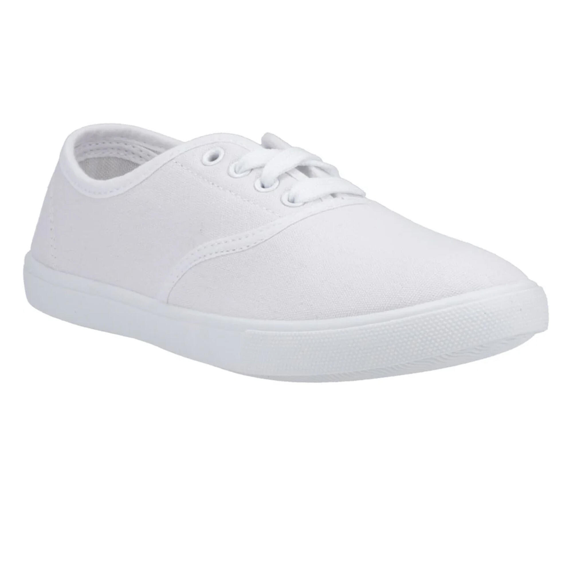 MIRAK 204/ASG14 Unisex Childrens LaceUp Plimsolls / Boys/Girls Gym Trainers (White)