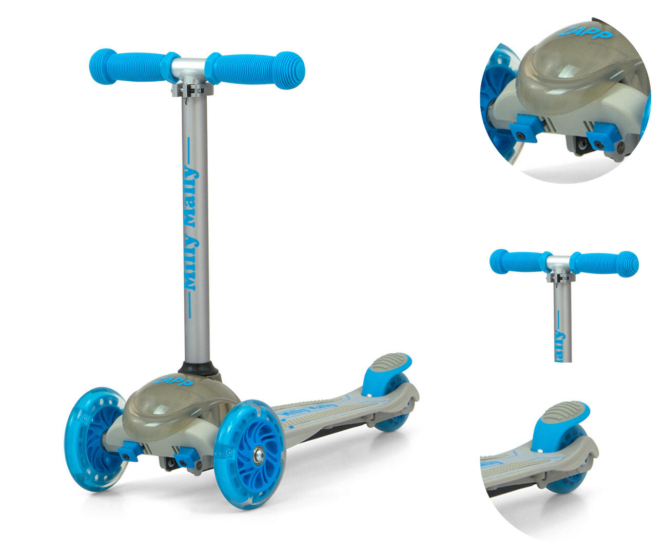 Trottinette Milly Mally Zapp Gris 4/5