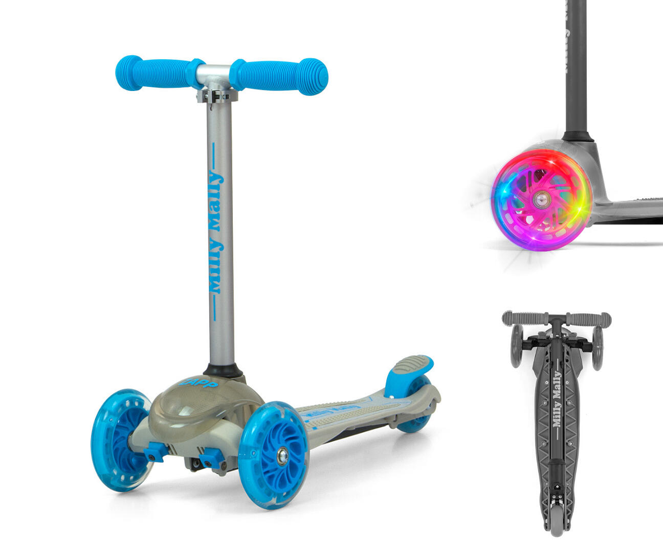 Trottinette Milly Mally Zapp Gris 3/5
