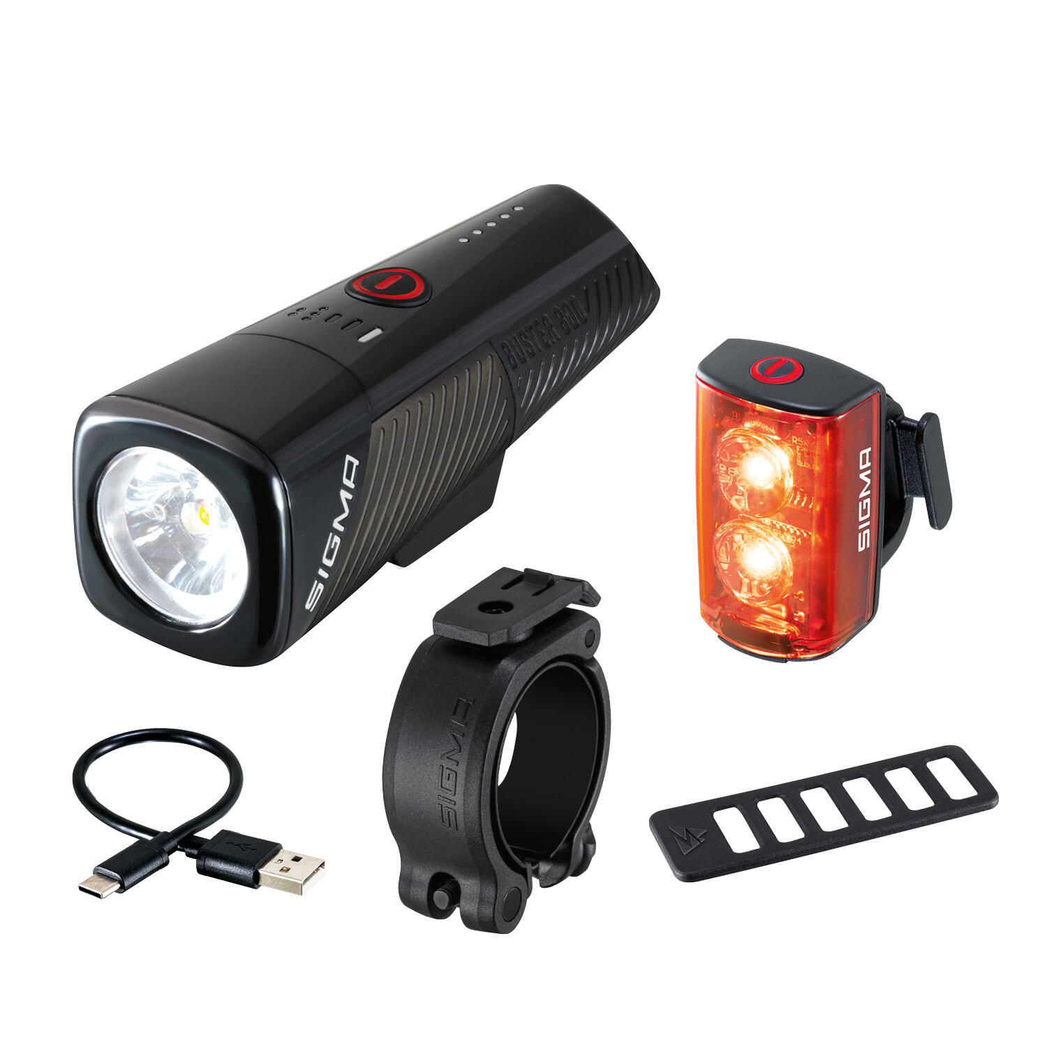Sigma Buster 800 USB Lighting Set with RL 80 Rear Light 7/7